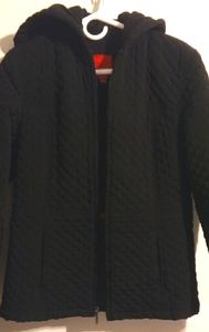 Esprit Med Quilted Zipper Coat w/ Hood